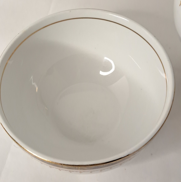 Meakin China Open Sugar Bowl & Creamer England Blue & Gold Hand Painted. - Picture 3 of 8